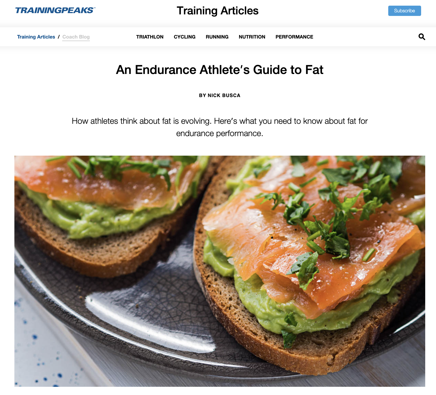An Endurance Athlete’s Guide to Fat