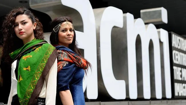 Iniki Saed and Sara Karimi at ACMI where the Iranian Film Festival will screen. Picture: Angie Basdekis