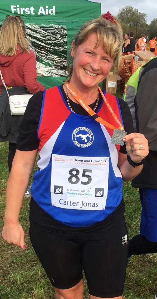 Proud as punch. Ali with her new PB in Cambridge (no First Aid required here!)