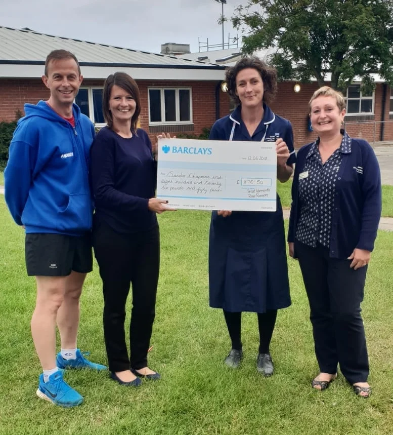 Left to right: Andrew Baker (club Chairman), Jodie Lee (Race Director), Toni George and Karen Dormer.