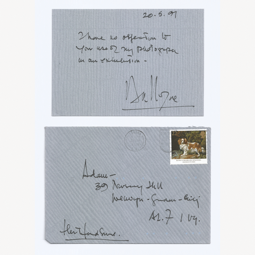 note from Dirk Bogarde