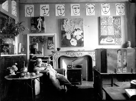 Henri Matisse in his studio 'Villa Reve', Venice 1948