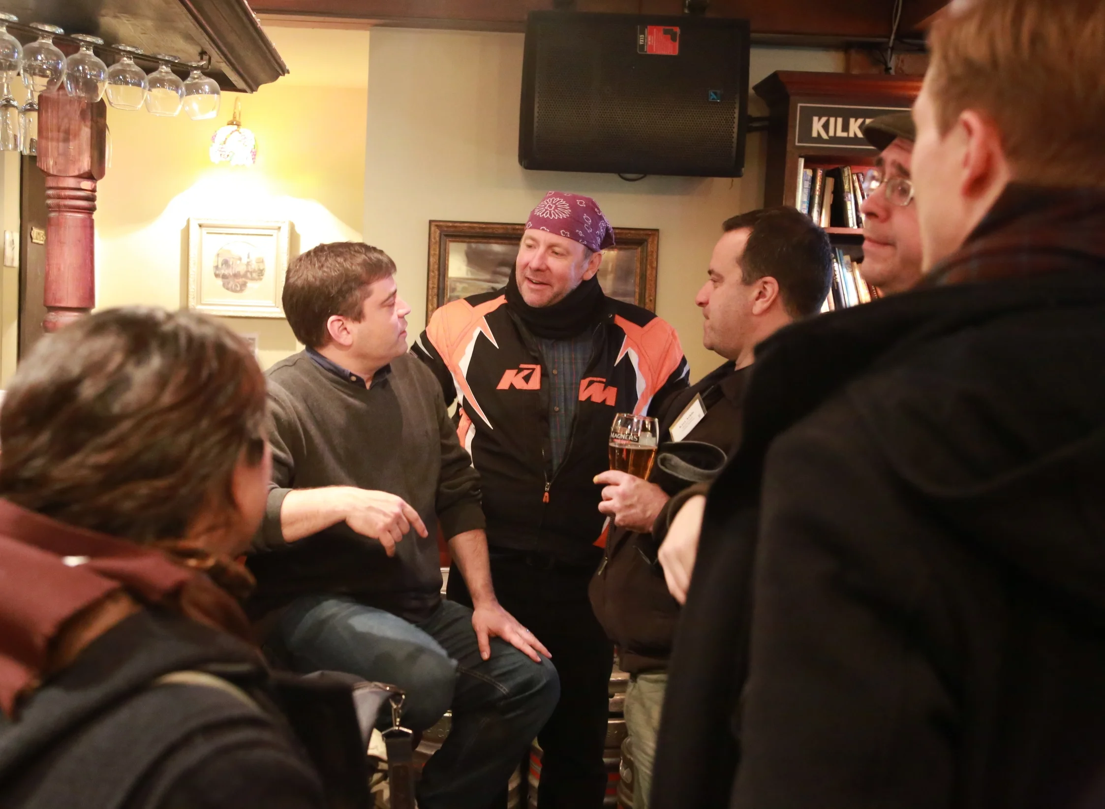 A bit of networking before the Launch Party.