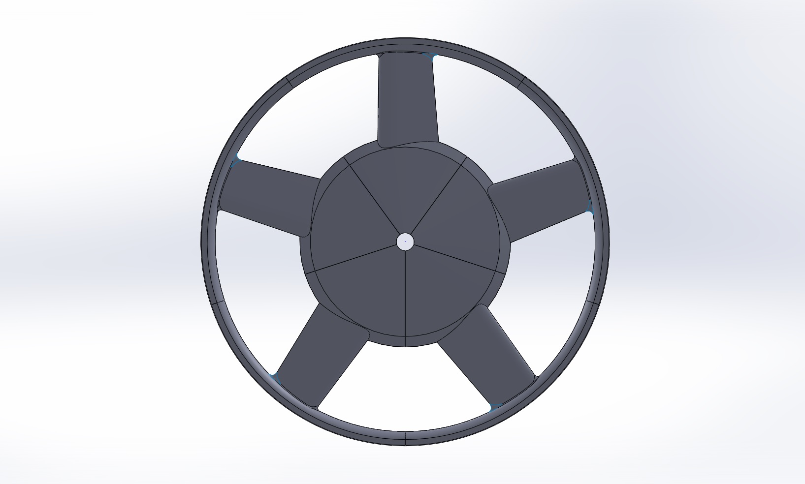 Optimized penta-spoke wheel design.