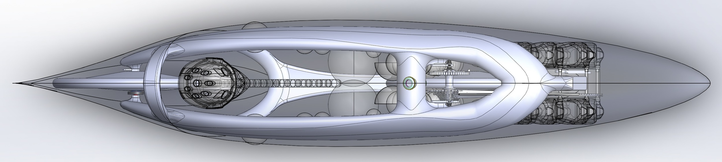 Top view of the final shape of Eta.