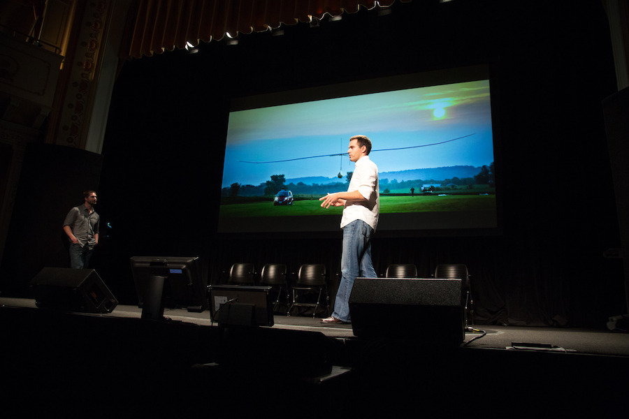 Cameron and Todd speak at PopTech in Camden, Maine (Photo Credit PopTech/Kris Krug).