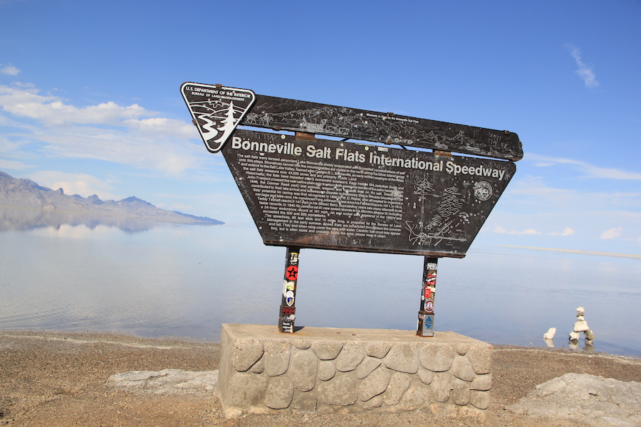 Bonneville Salt Flats International Speedway, with a distinctly Canadian touch.