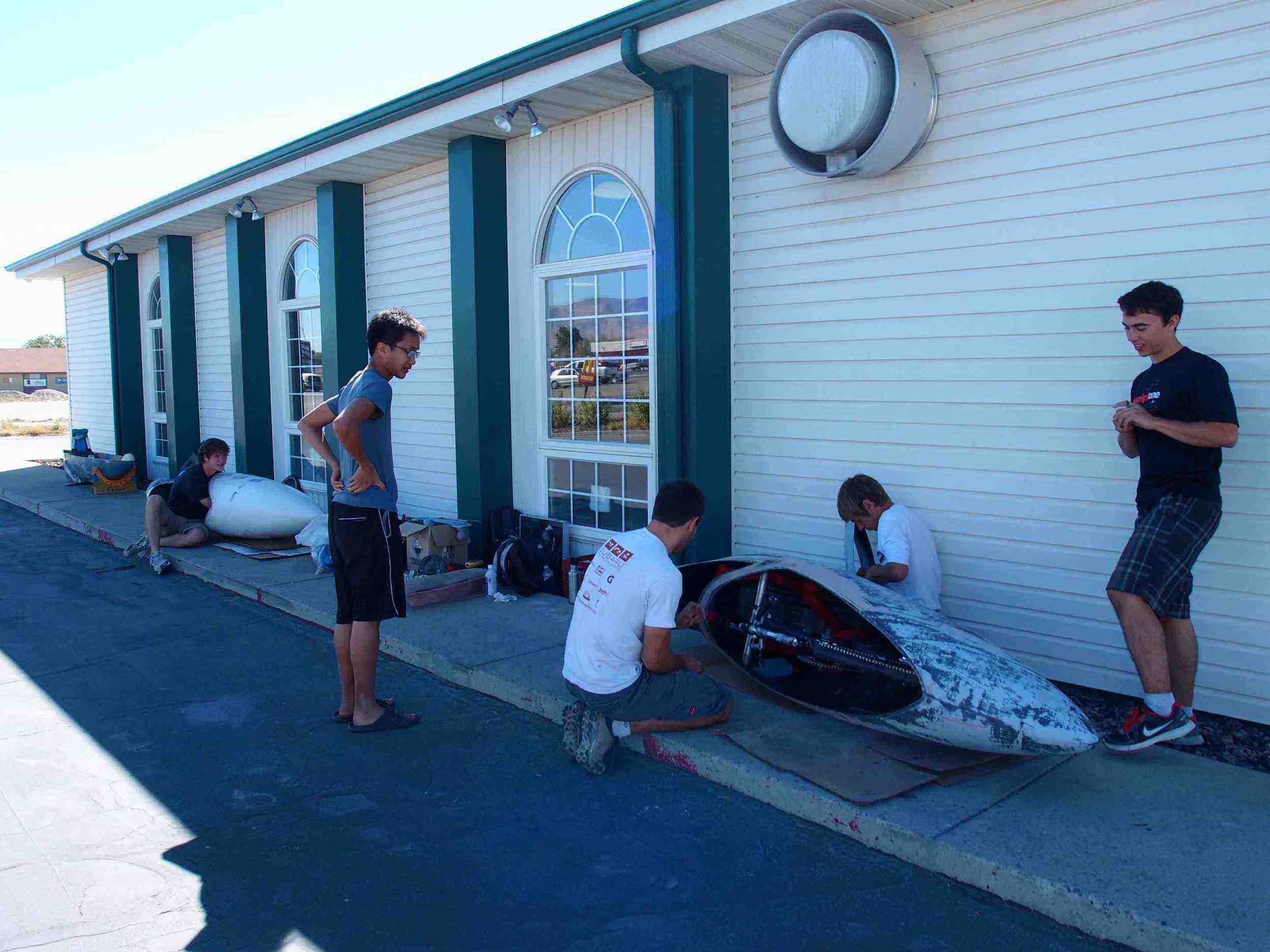 The team hard at work on Bluenose and Vortex (Photo Credit Jun Nogami)