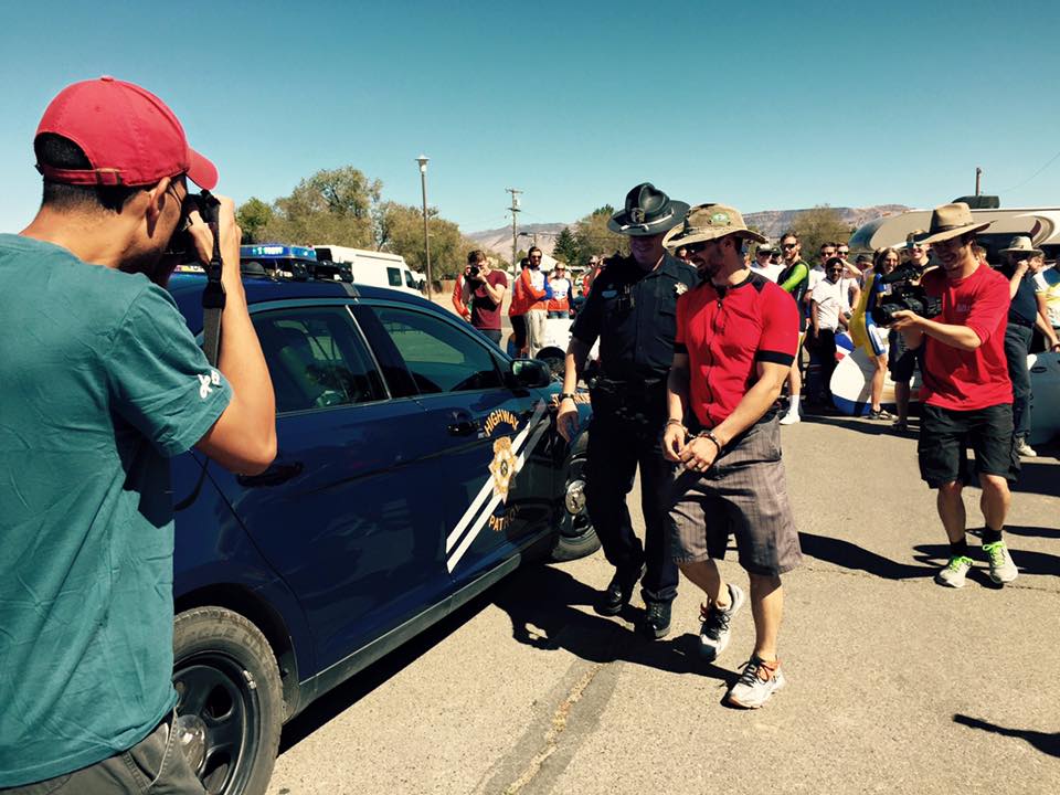 Todd was "arrested" by the local state patrol - it's all in good fun!