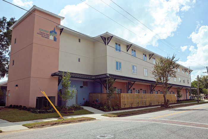  The one-stop services center offers 36 beds and a variety of homeless services.