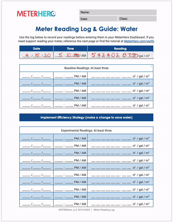 Reading Log &amp; Instructions