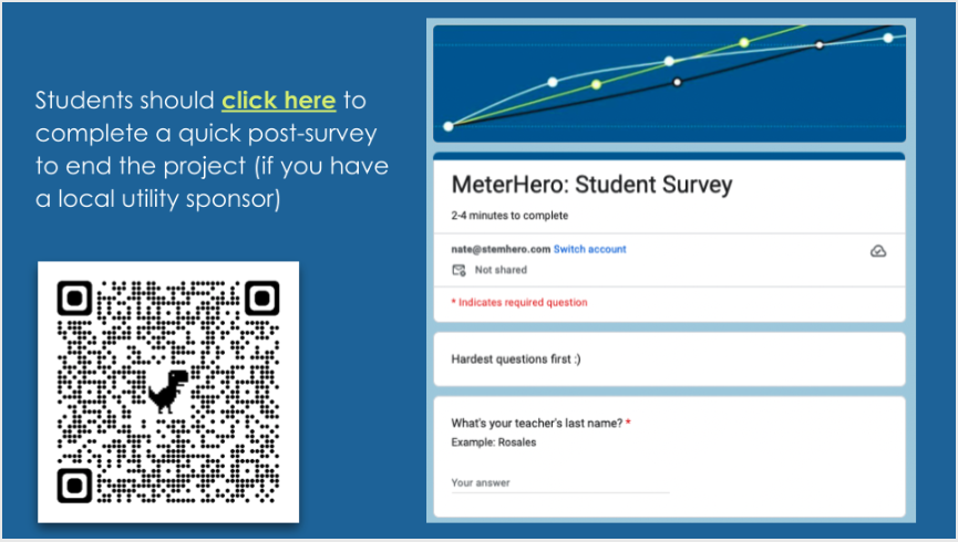 Student pre-survey (required if have a local utility sponsor)