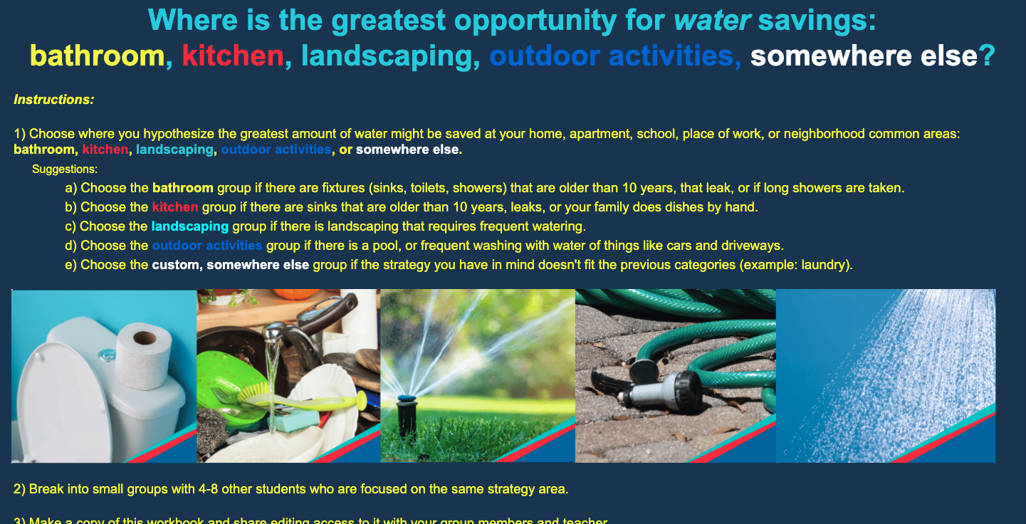 Playbook: Water Efficiency Strategy Small Groups