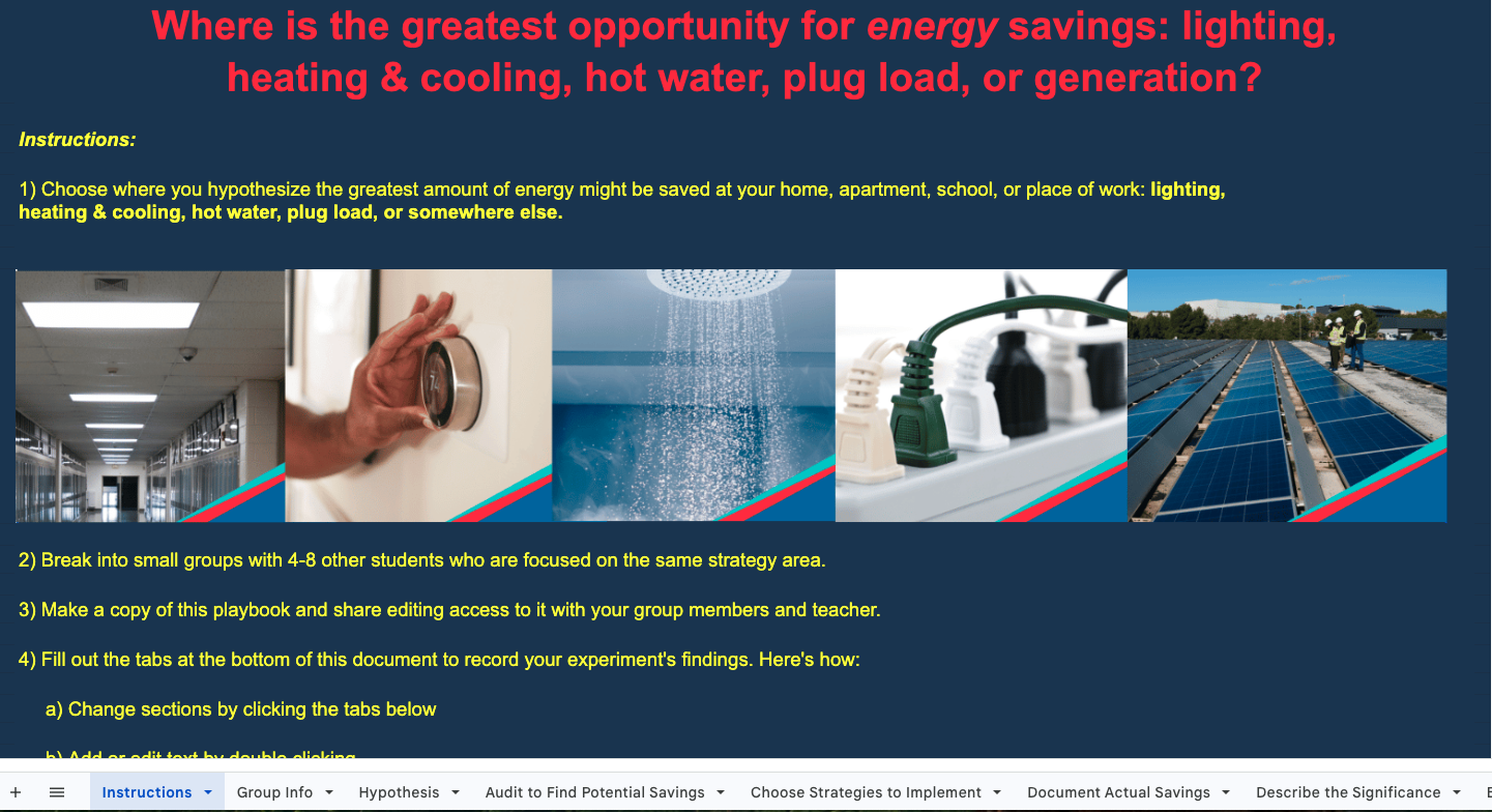 Energy - Small Group Presentation Playbook Template