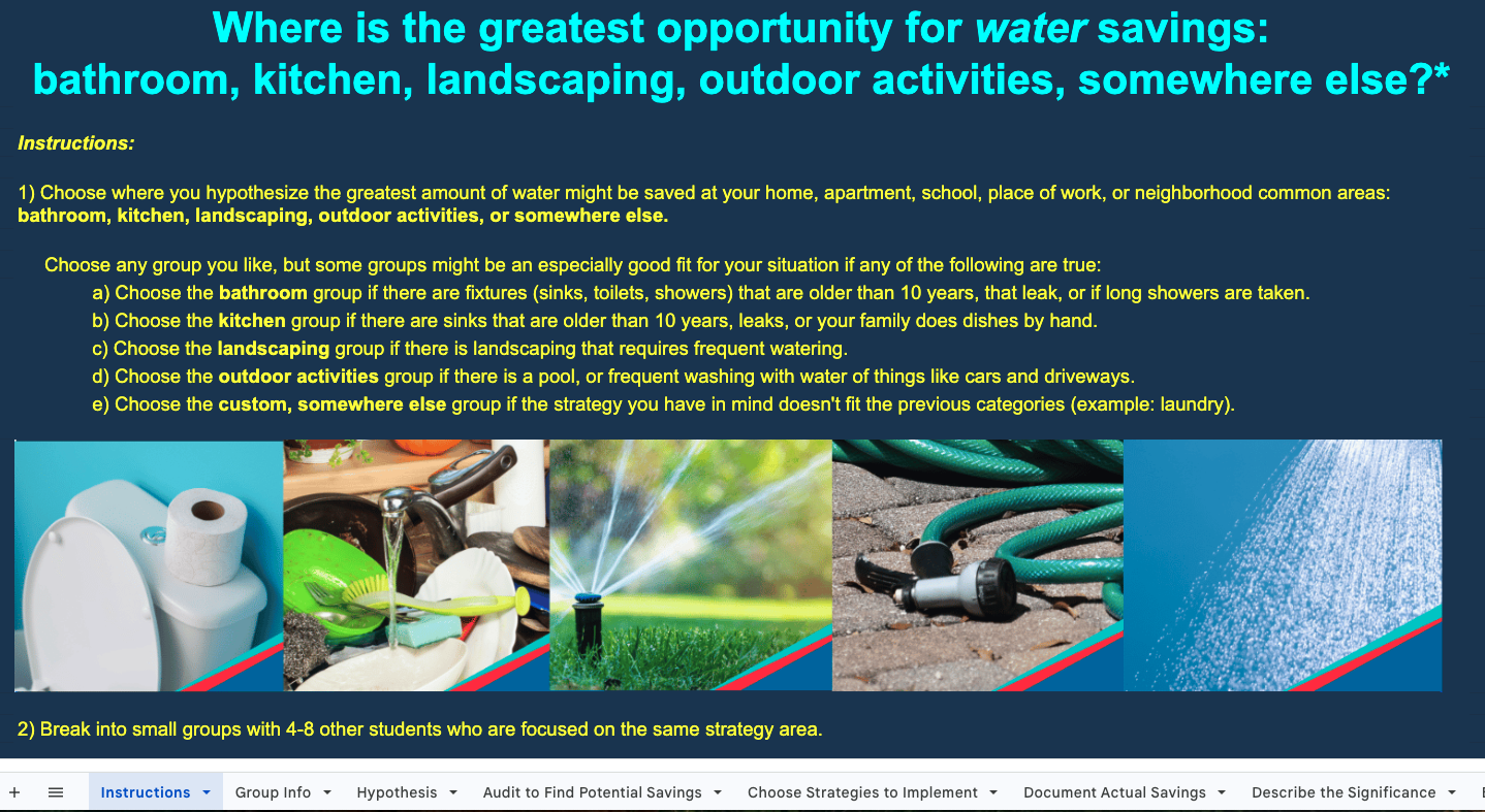 Playbook: Water Efficiency Strategy Small Groups