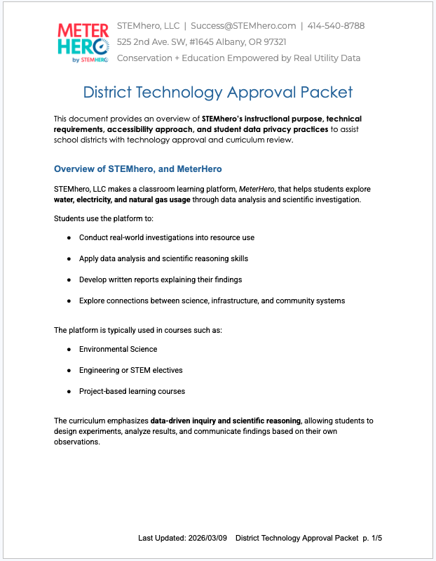 District Technology Approval Packet