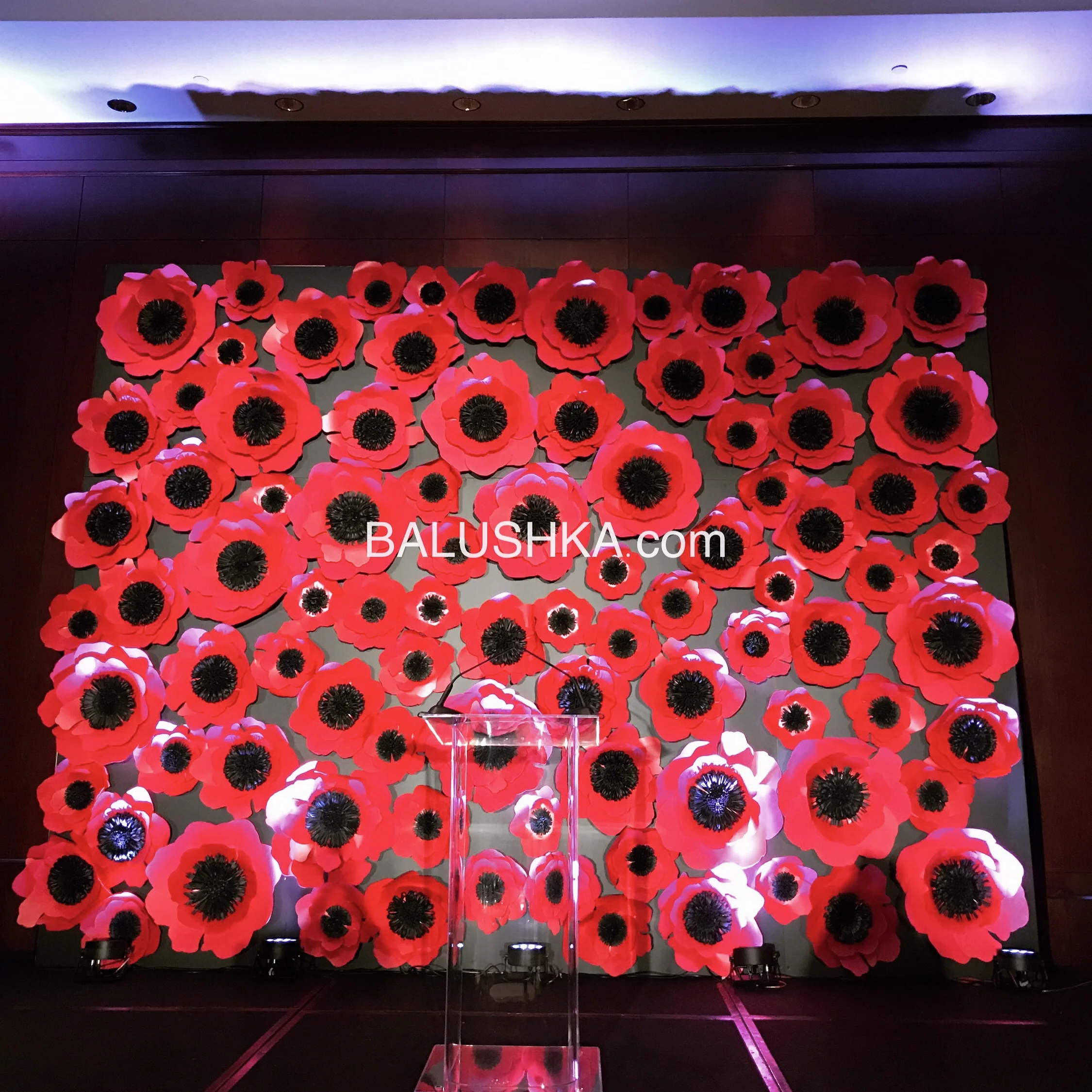 8FT BY 8FT POPPY WALL $900