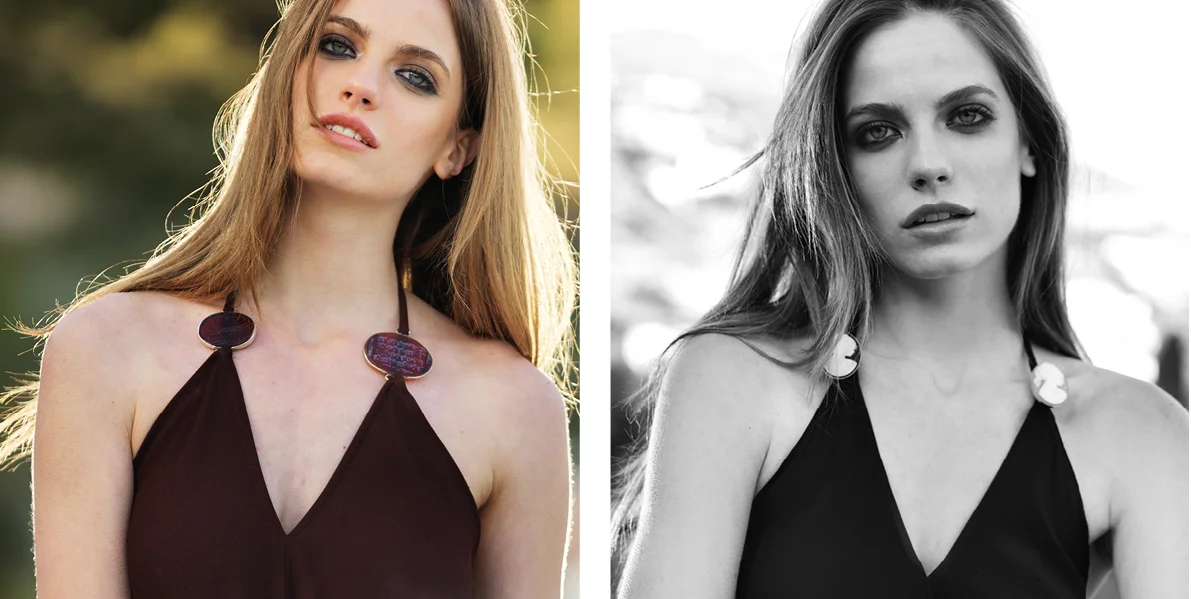 “Phaedra” dress. 100% Polyester crepe satin, asymmetric halter tie up dress floor length. Limited edition styled with vintage jewellery and a back lace detail. Jewellery is removable and the lace can be unbuttoned for a naked back look. 