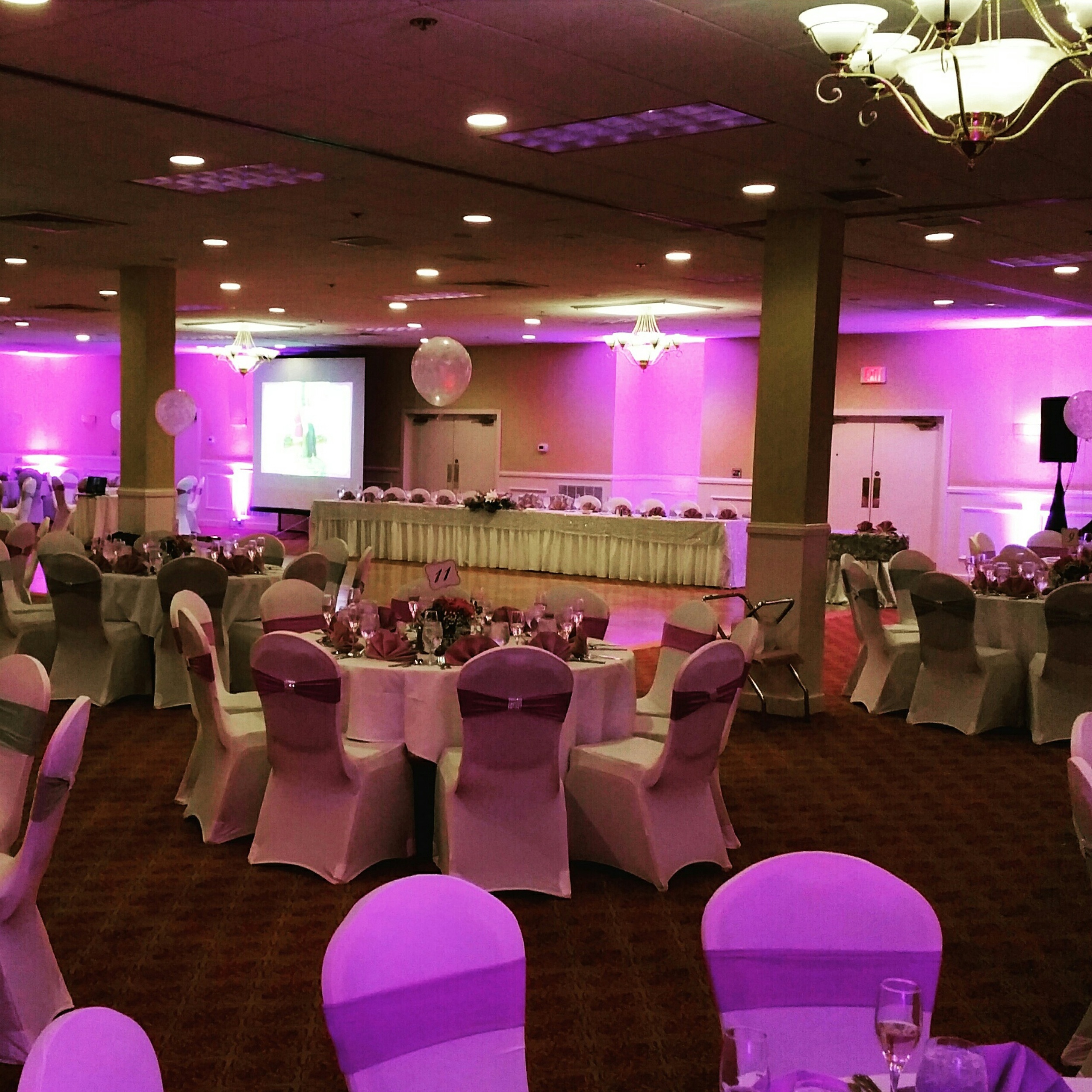 Wakwe Wedding Reception w/purple lighting