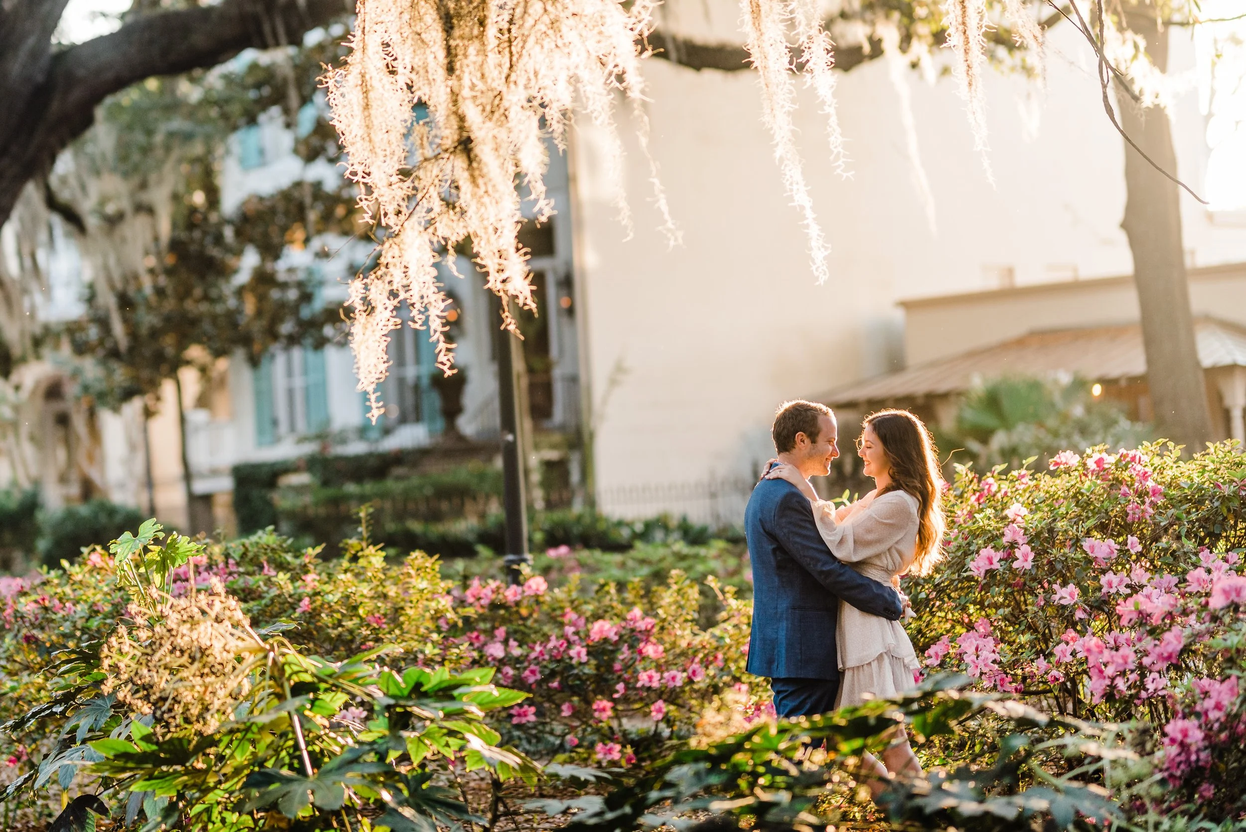 Anna &amp; Will // Savannah, Georgia Engagement Photographer // Historic Downtown Savannah, Georgia, Forsyth Park Session