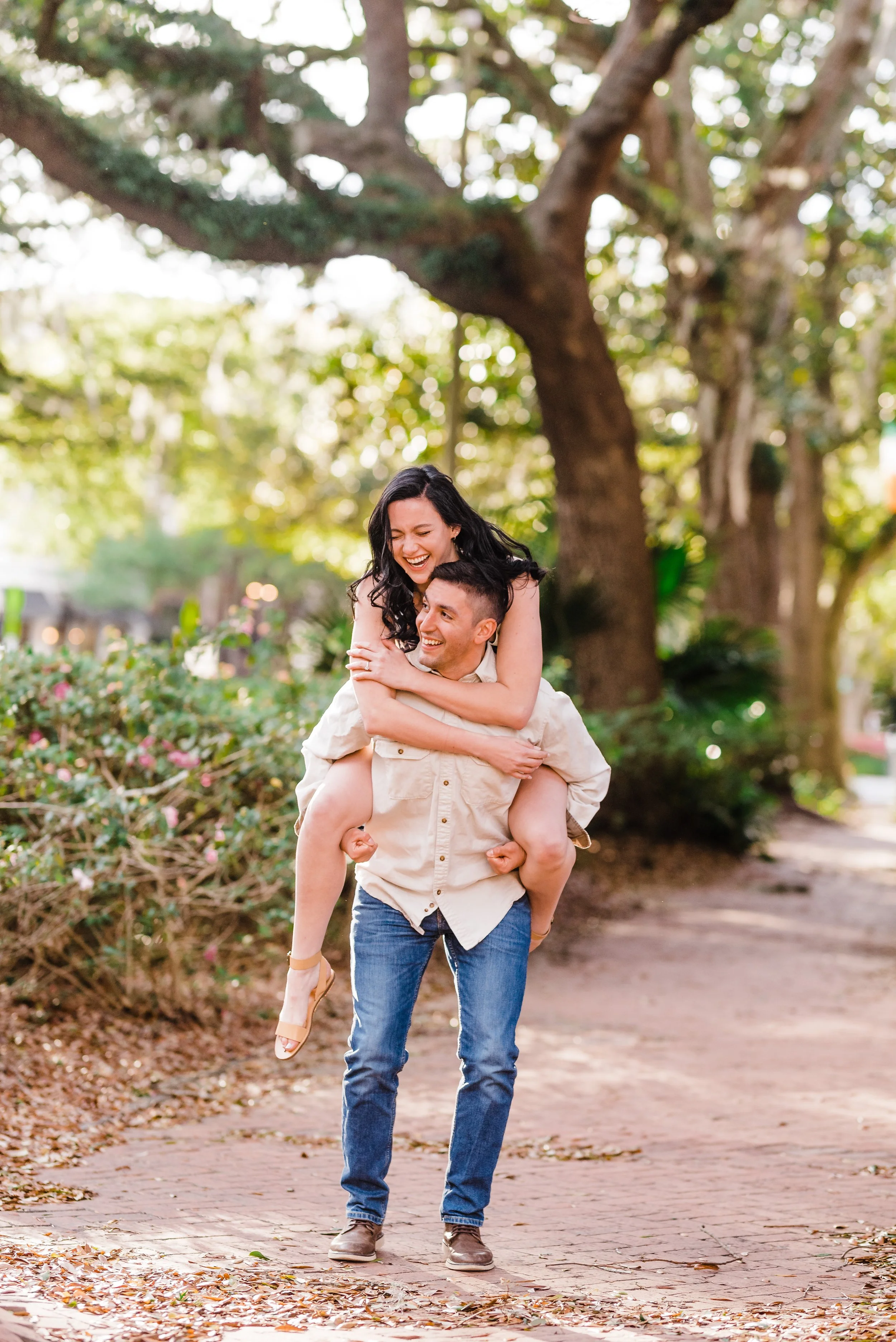 Sierra &amp; Josh // Savannah, Georgia Engagement Photography // East Jones Street and LaFayette Square