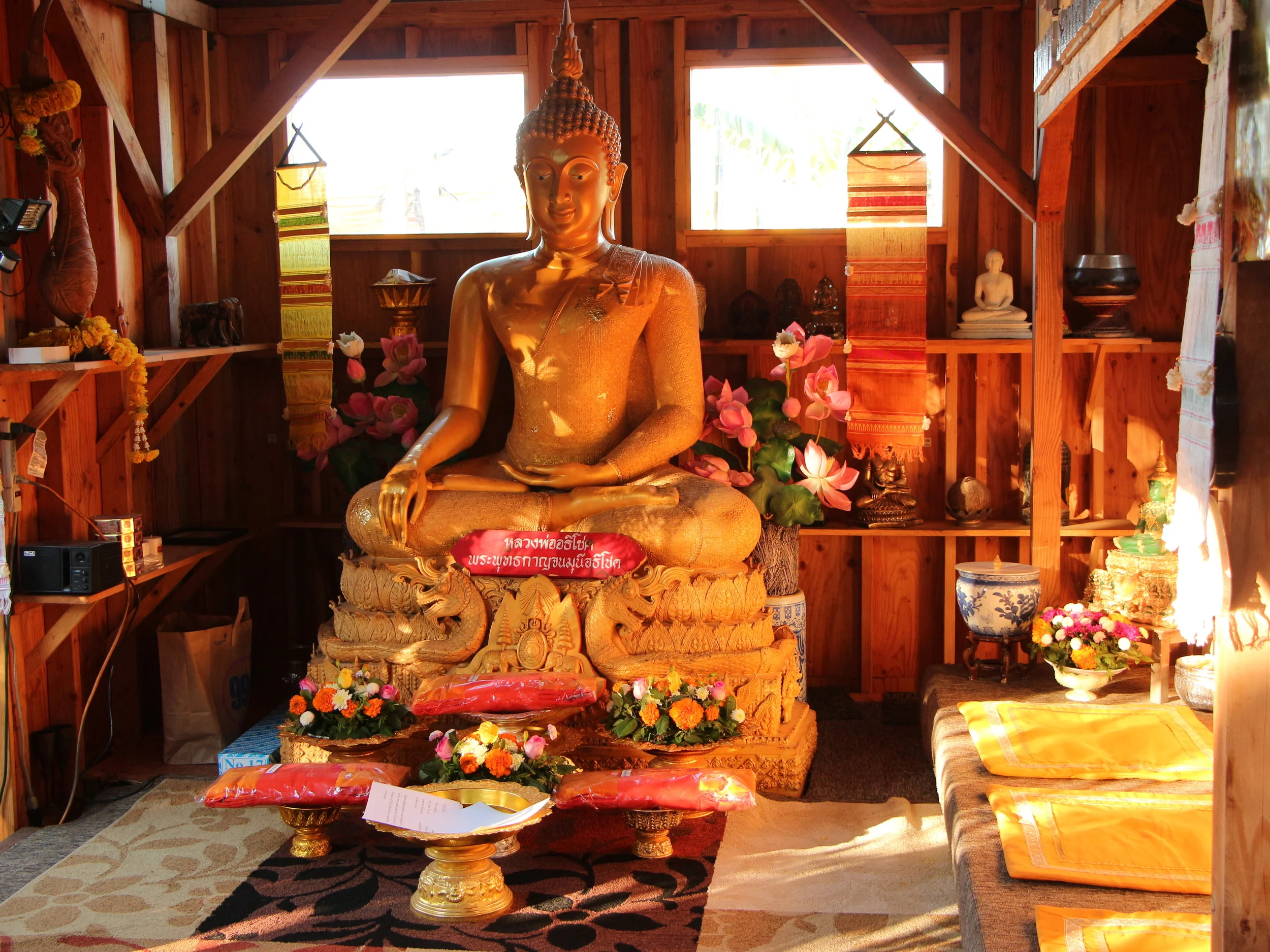 Our temple platform and main Buddha image