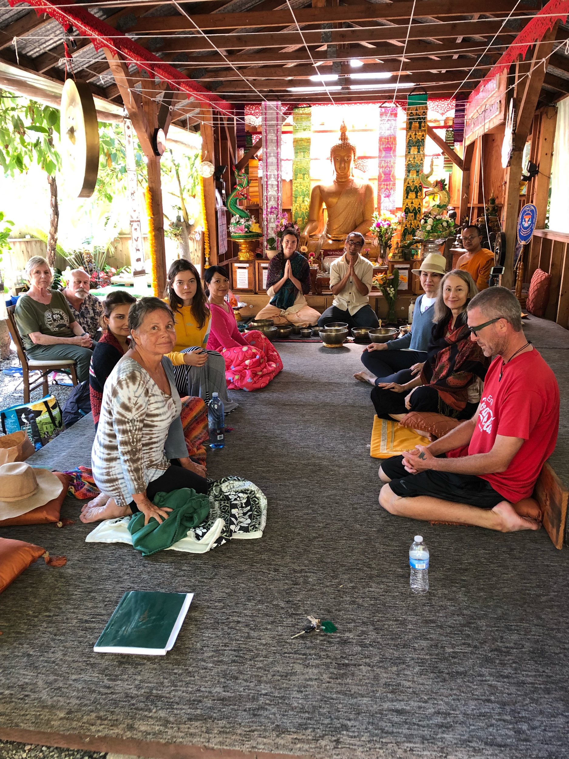 Group photo from our September 1, 2019 full-day meditation retreat at the temple .