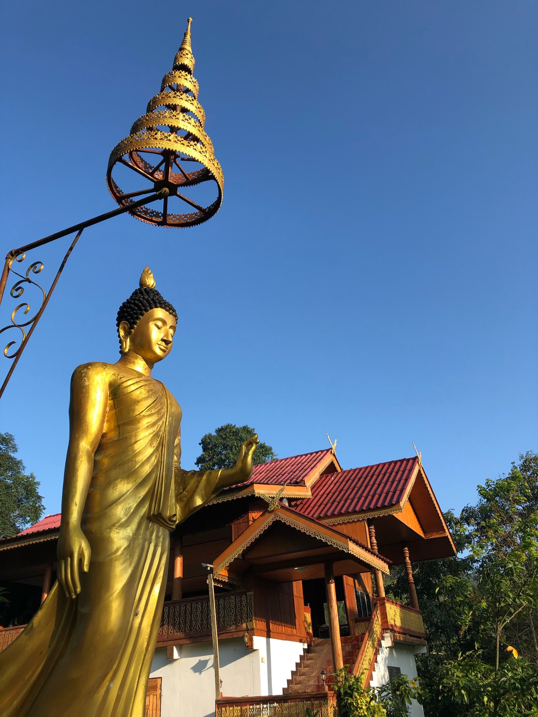 Near the entrance to Wat Papae—Ajahn Khamjan’s home in rural northwestern Thailand