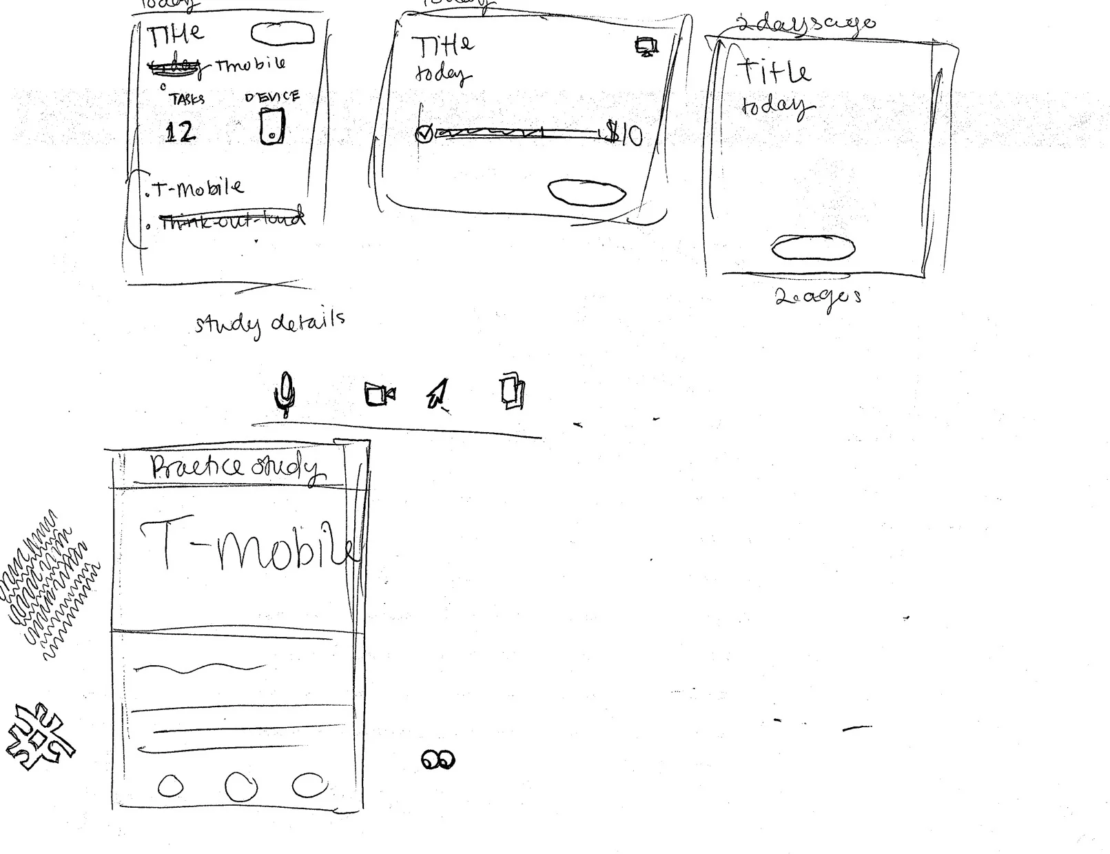 Some early card sketches (and some of my doodles)