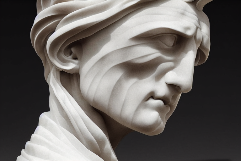 /imagine marble sculpture, nikola tesla, --ar 3:2 --testp