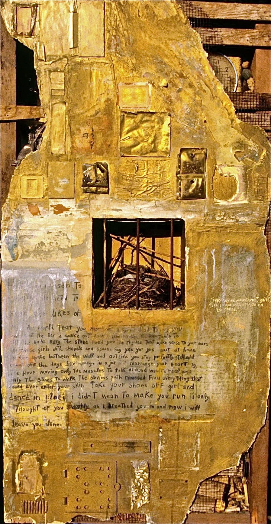between the walls