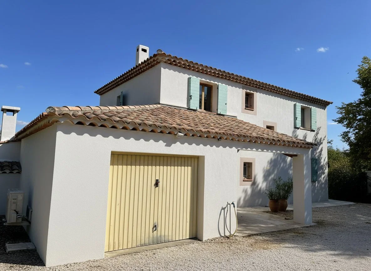 Ravalement de façade en RPE à Puyloubier facade  est