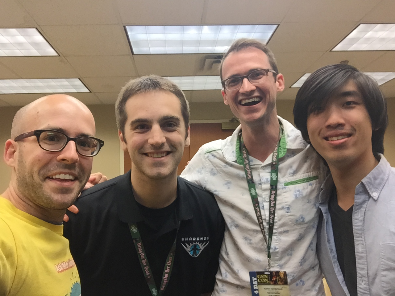 Design friends! Left to right: Andrew Federspiel (me), Matthew Austin, Aaron Vanderbeek, Kevin Chang