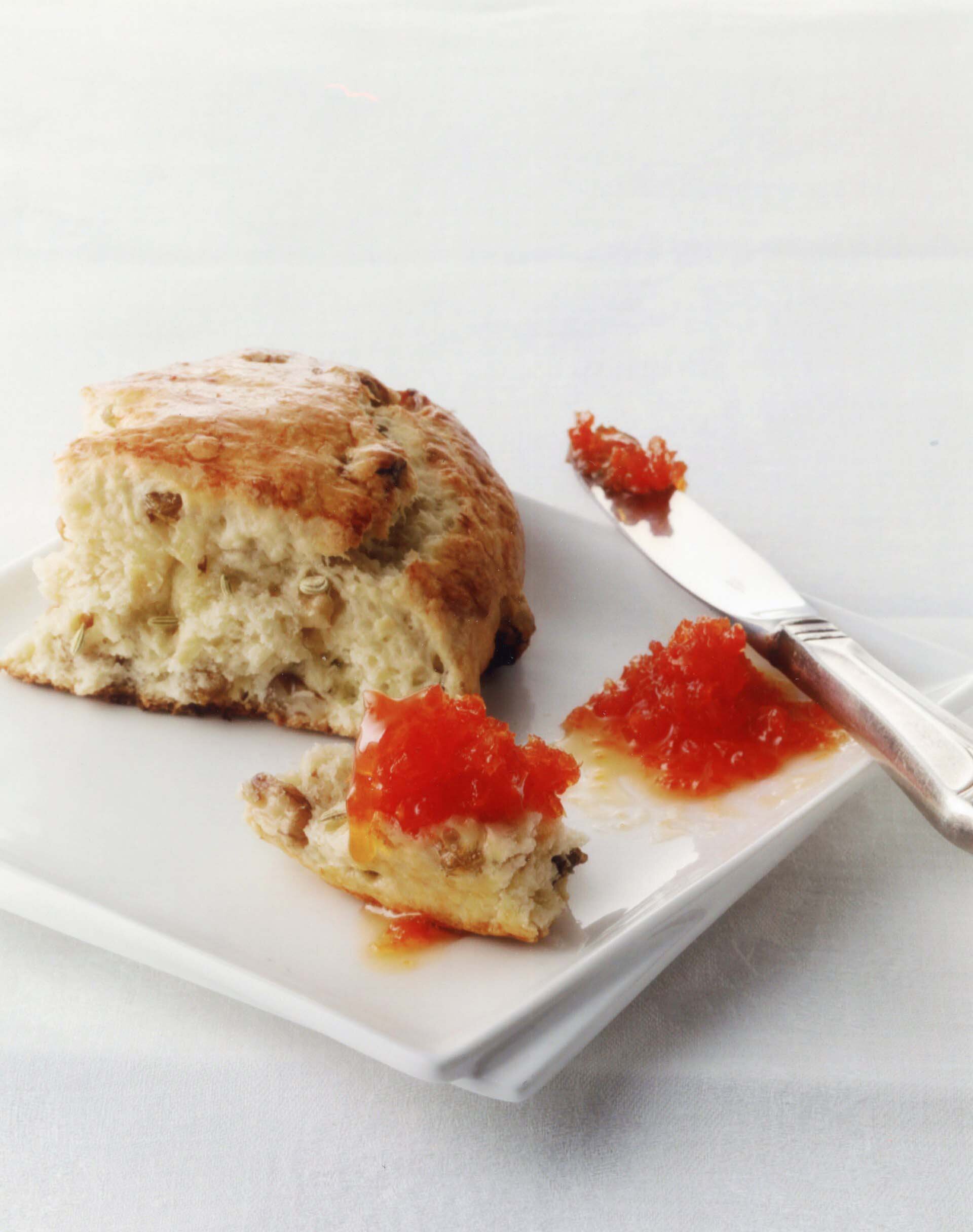 Fennel Scone with Carrot Jam