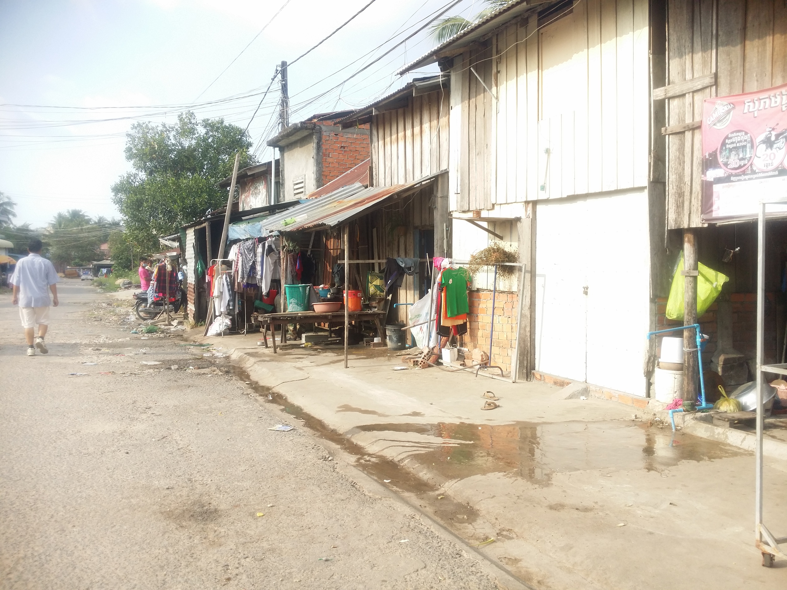 Literal shacks made of sheet metal make up a lot of homes and shops here.