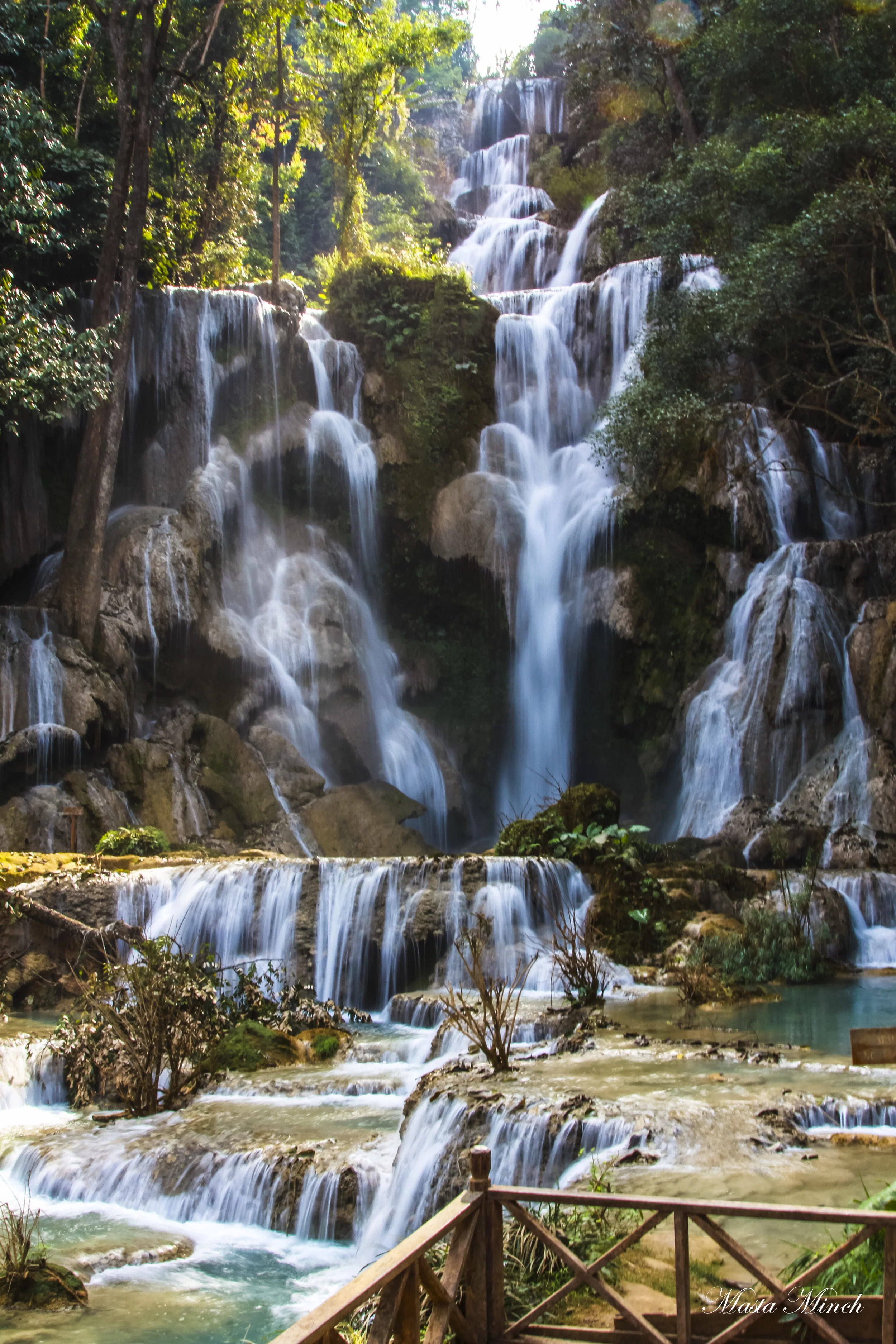 The incredible multi-tiered Kuang Si Waterfalls