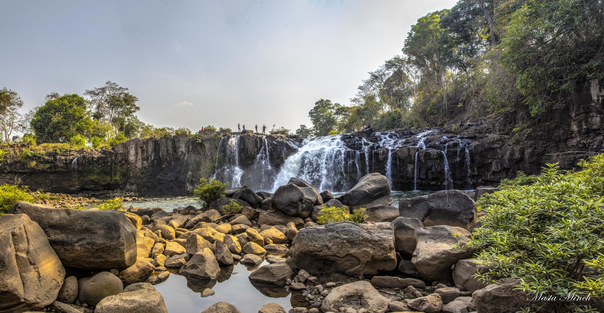 A pano of the Tad Lo waterfalls on part of the motorcycle loop.