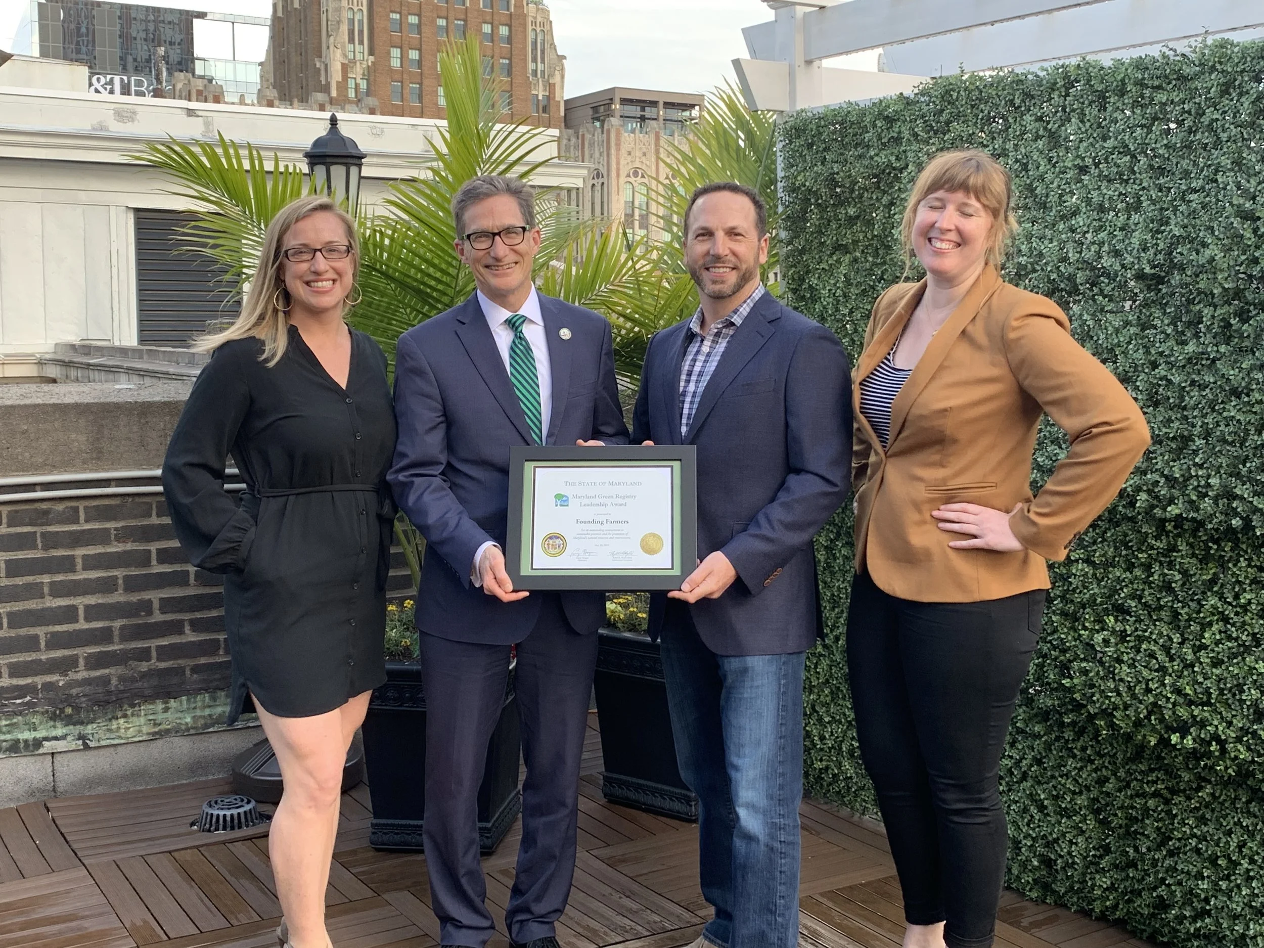 Founding Farmers MD Green Registry Award.jpg