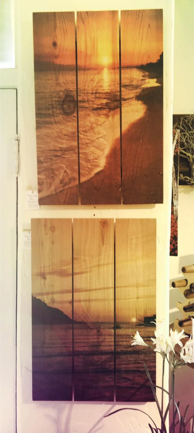 Photograghs printed on wood