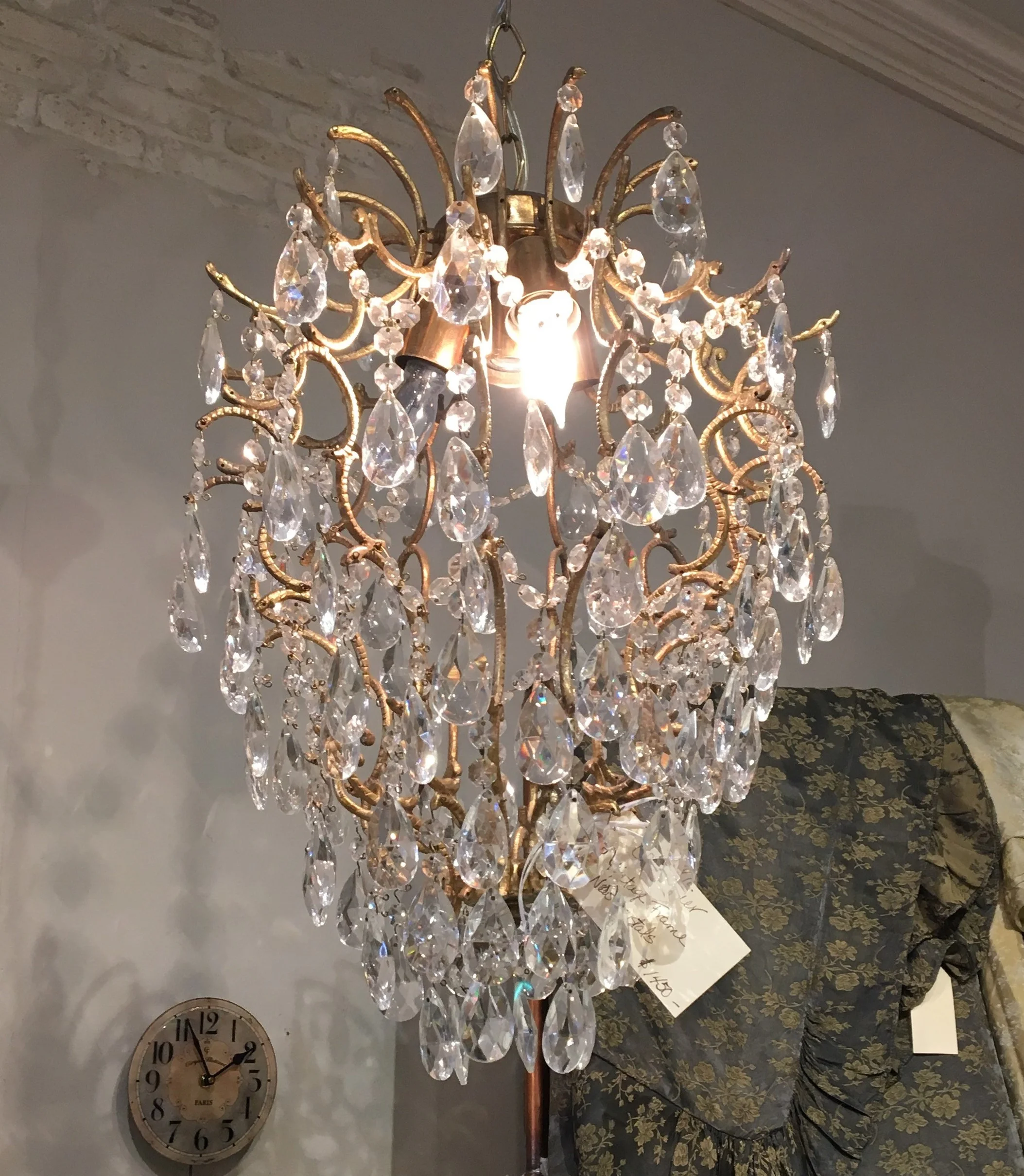 This chandelier would look fabulous in a girls room or small eating area.