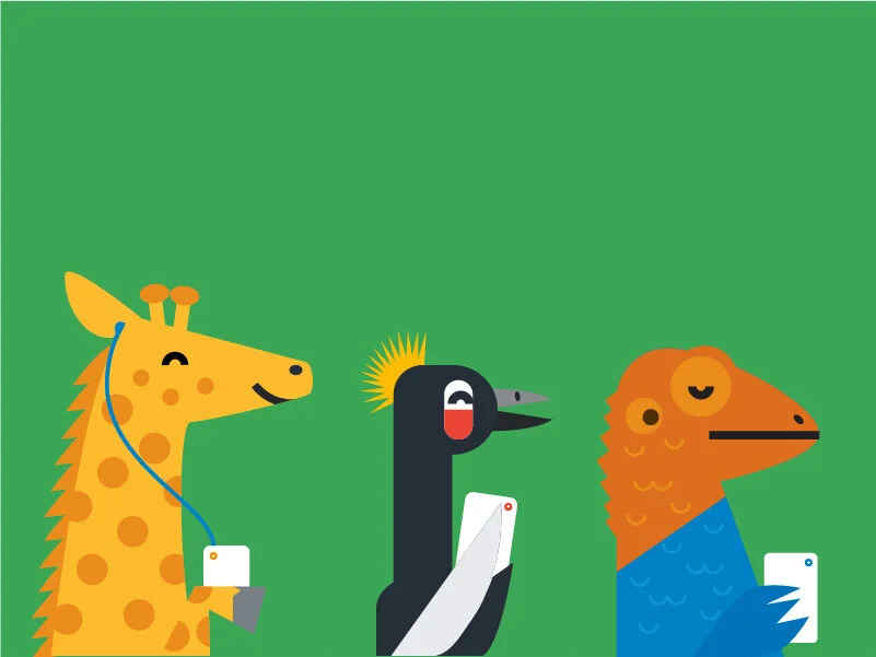 Animal illustrations were created based on location, these are based in Nigeria to help support the new Google Station locations. 