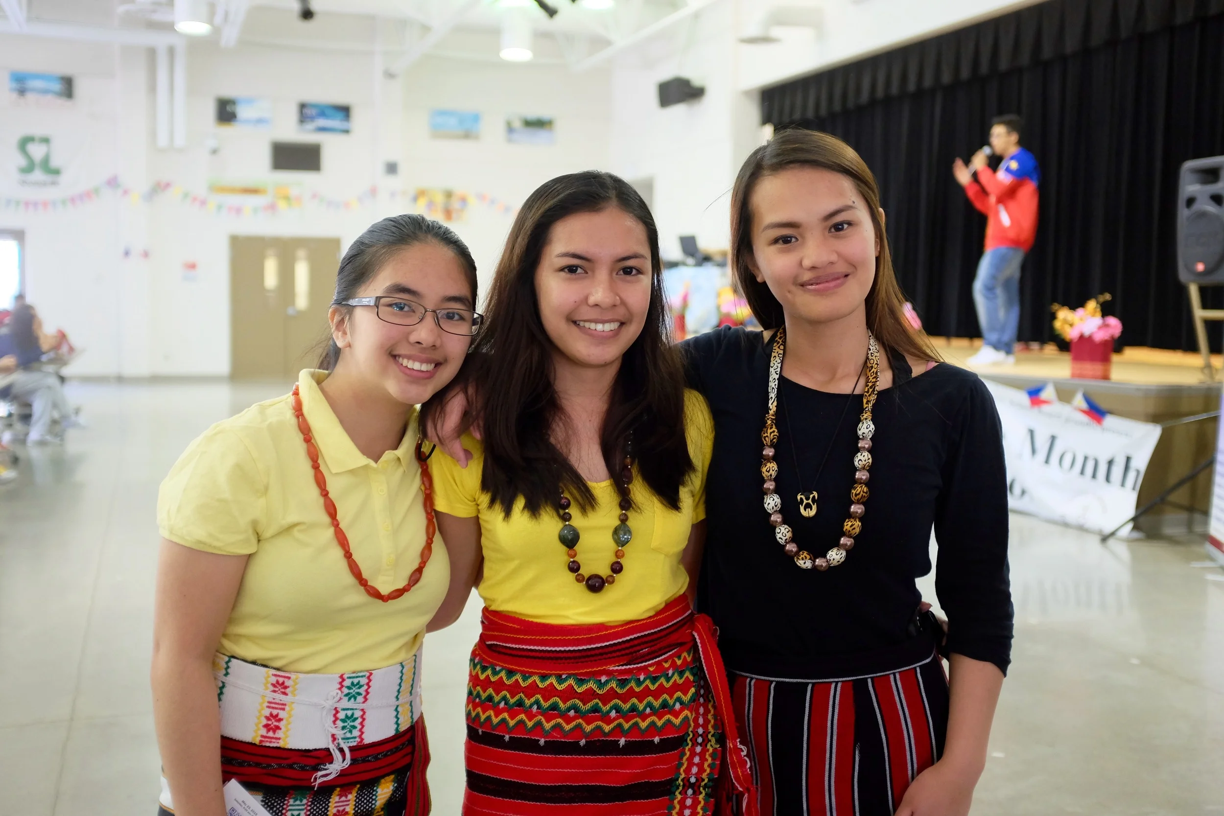 Event volunteers Edithea Faith, Ivy, and Joan Agyod of Northview Heights SS.