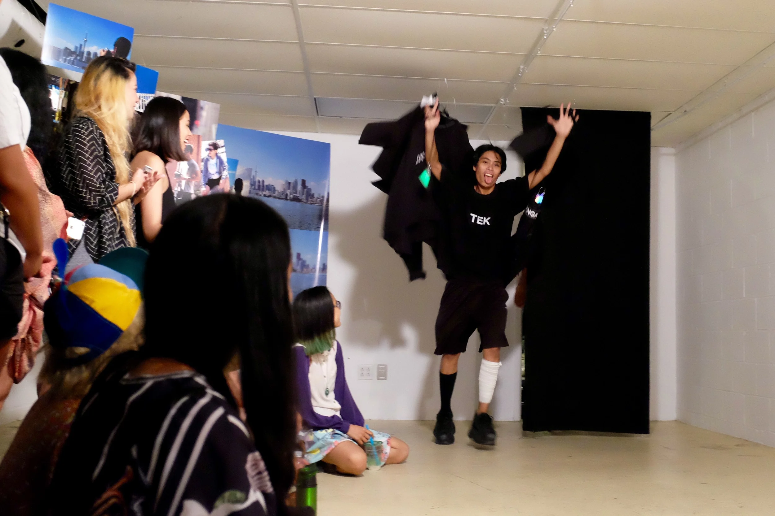 Navigation participant Jay Aragoza debuts his clothing. Photo by J. Austria