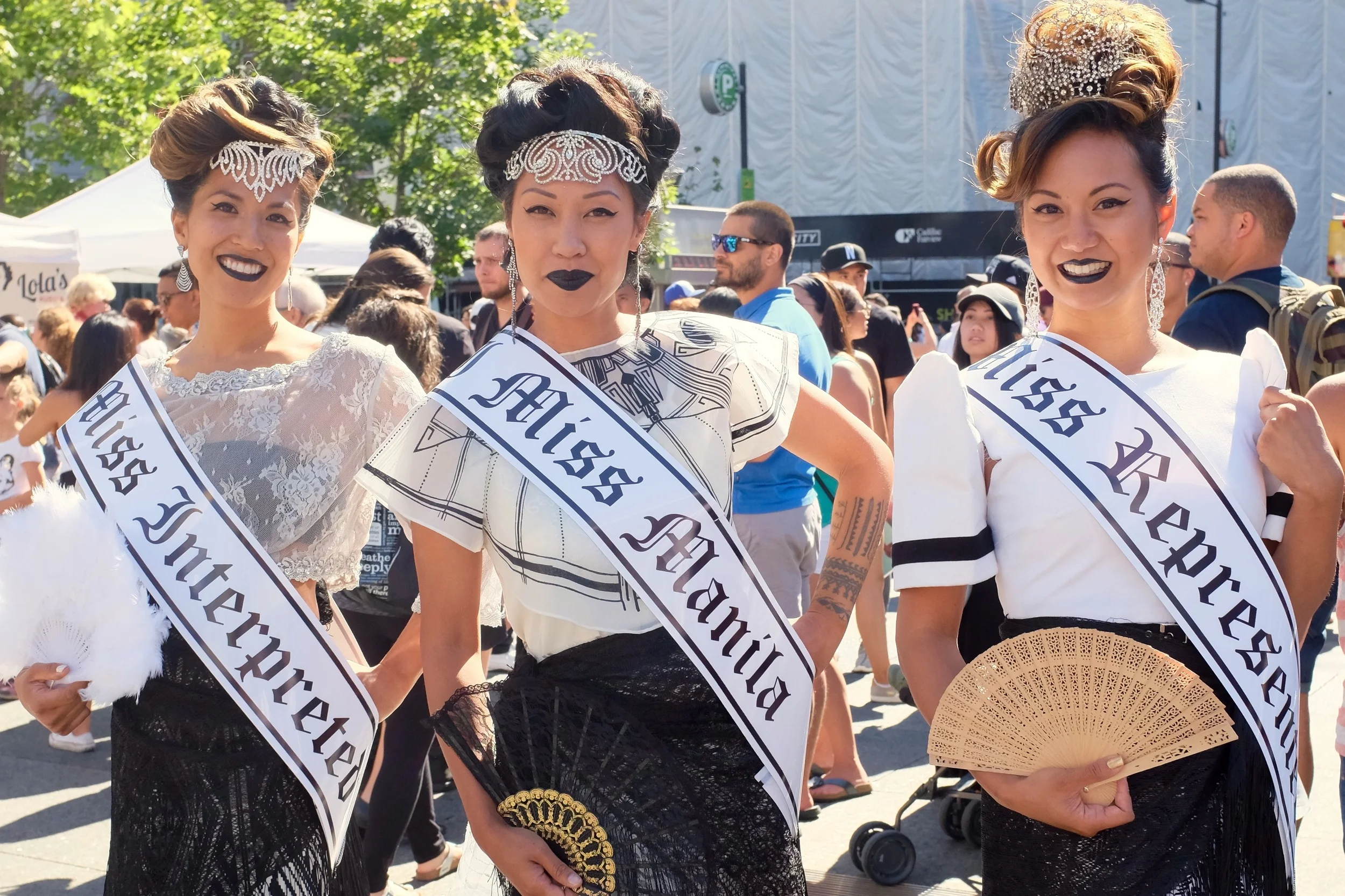 Aguillon's HATAW beauty queens. Photo by J. Austria