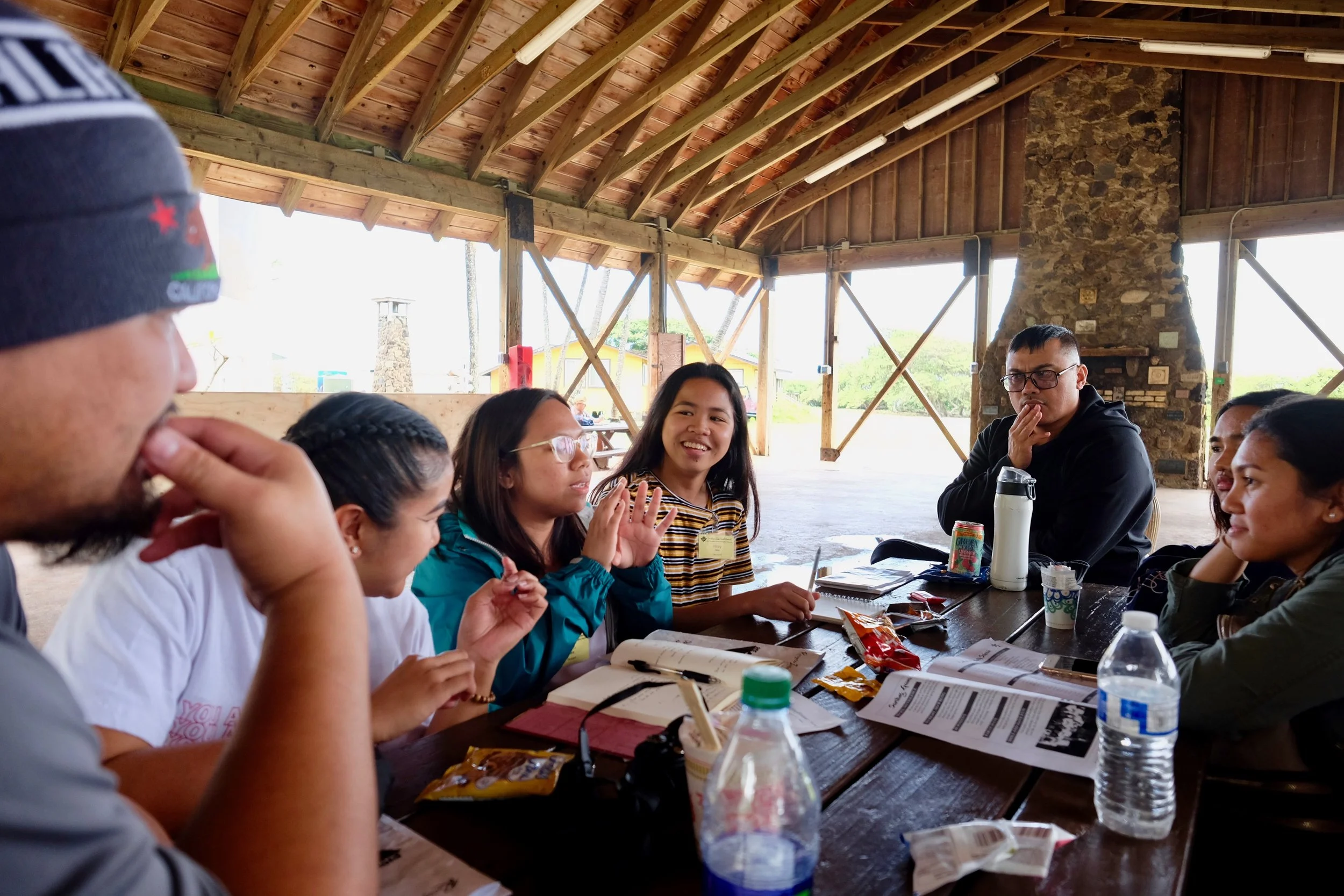 Glyn Narca discussing issues of being Filipino in Canadian society. Photo by J. Austria.
