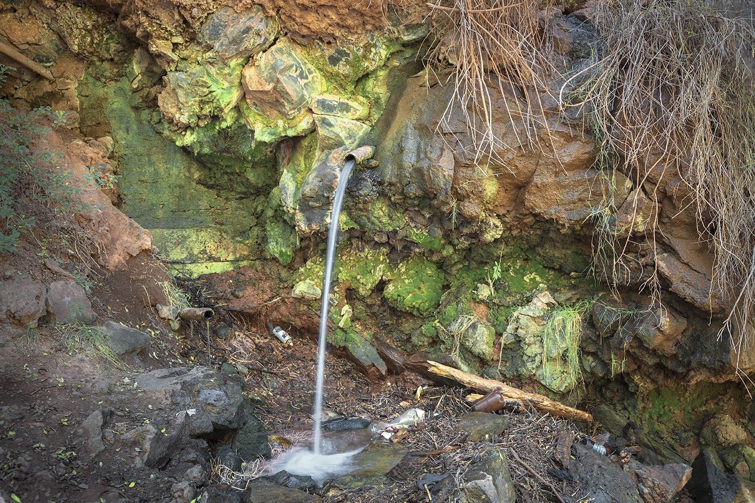 35.1822 N  -111.7827 W  Local Source of Running Water, Tappen Springs, on Dine, (Navajo), Land, Colorado Plateau, AZ