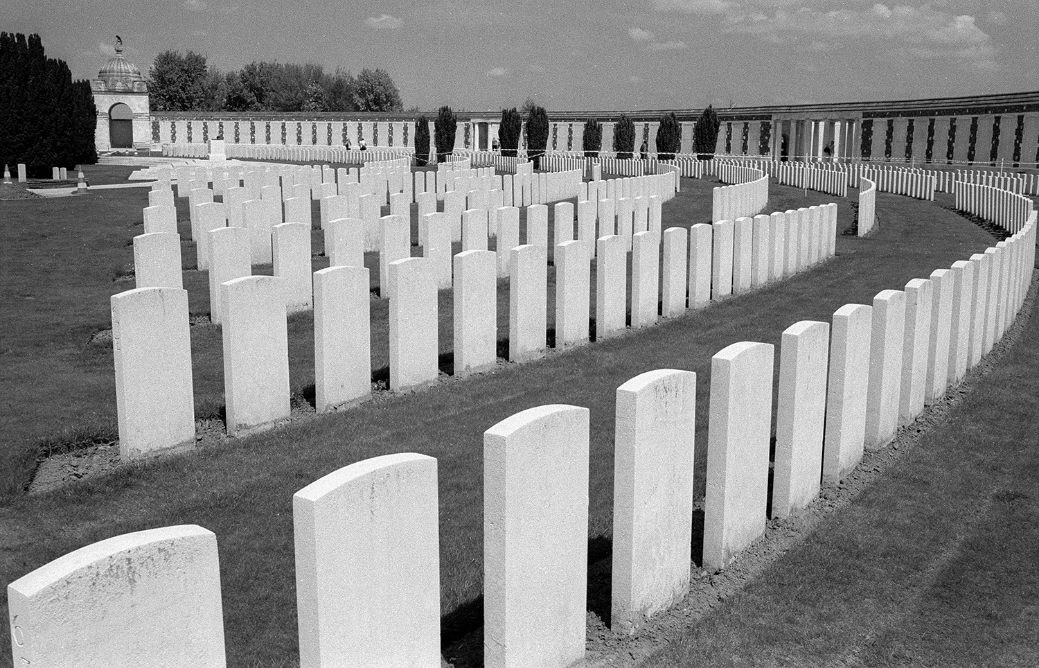 Located near Leper, Belgium, Tyne Cot is largest cemetery for Commonwealth forces in the world, for any war. Among its nearly 12,000 graves are those of two recipients of the Victoria Cross, Britain’s highest military honor for valor.