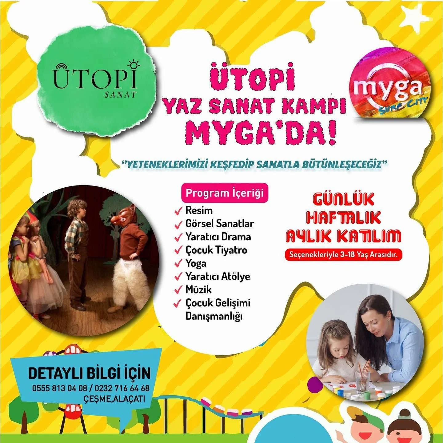 Yaz boyunca ÜTOPİ yaz sanat kampı Myga'da olacak