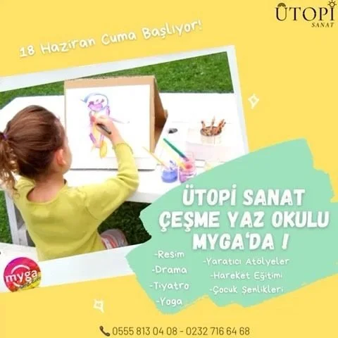 ÜTOPİ yaz sanat kampı kayıtları devam ediyor. Yaz boyunca doğada eğlenen…