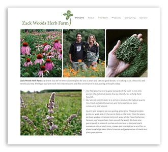 Zack Woods Herb Farm , website and photography